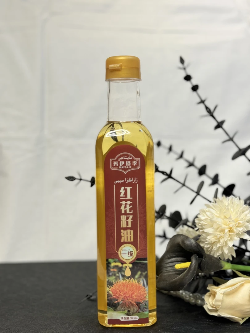D-玛伊塔季一级物理压榨纯红花籽油500ml مايتاجى زاراڭزا مېيى