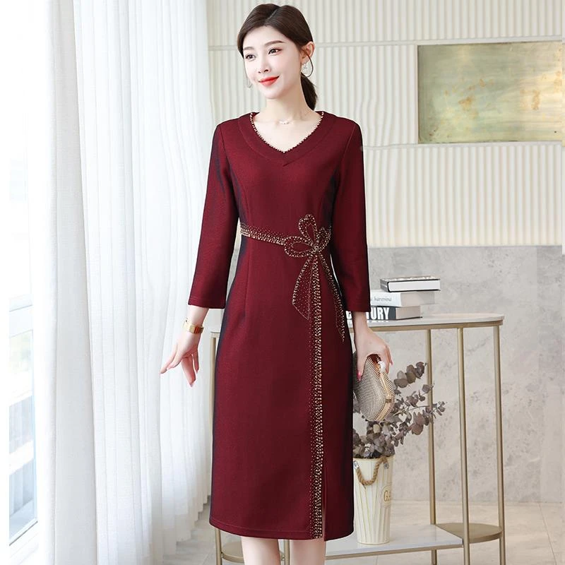 高档喜婆婆旗袍裙2025春时尚妈妈参加婚礼高端丈母娘敬酒礼服洋气