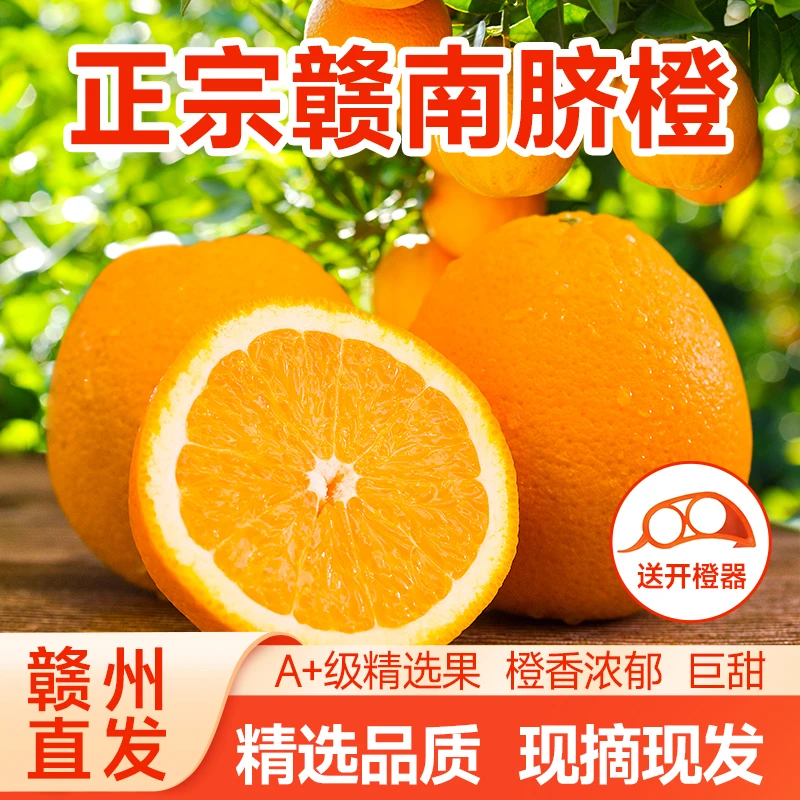 正宗赣南脐橙大果应季水果新鲜香橙子甜多汁江西脐橙产地直发爆甜
