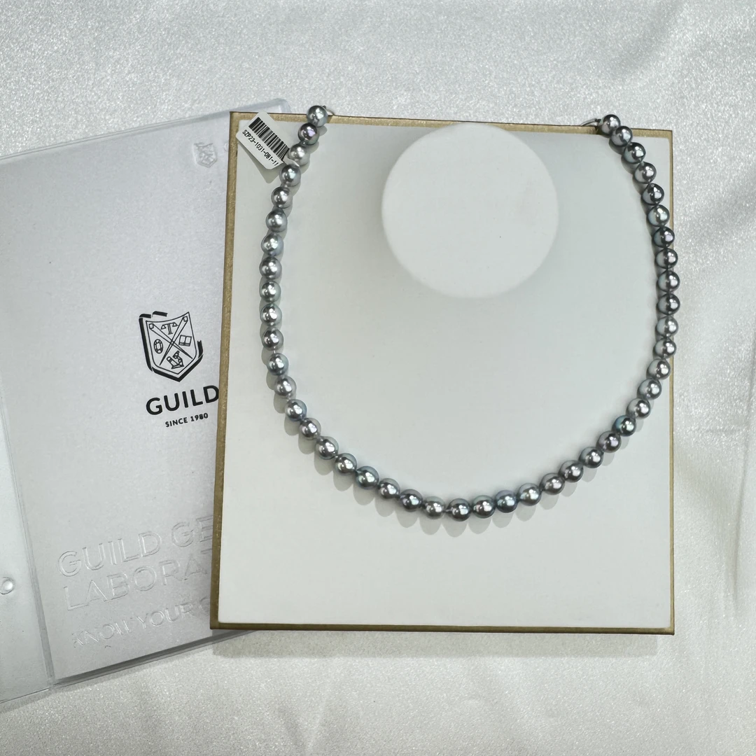 吉尔德大证 天然海水珍珠 真多麻海水珍珠项链8-8.5mm