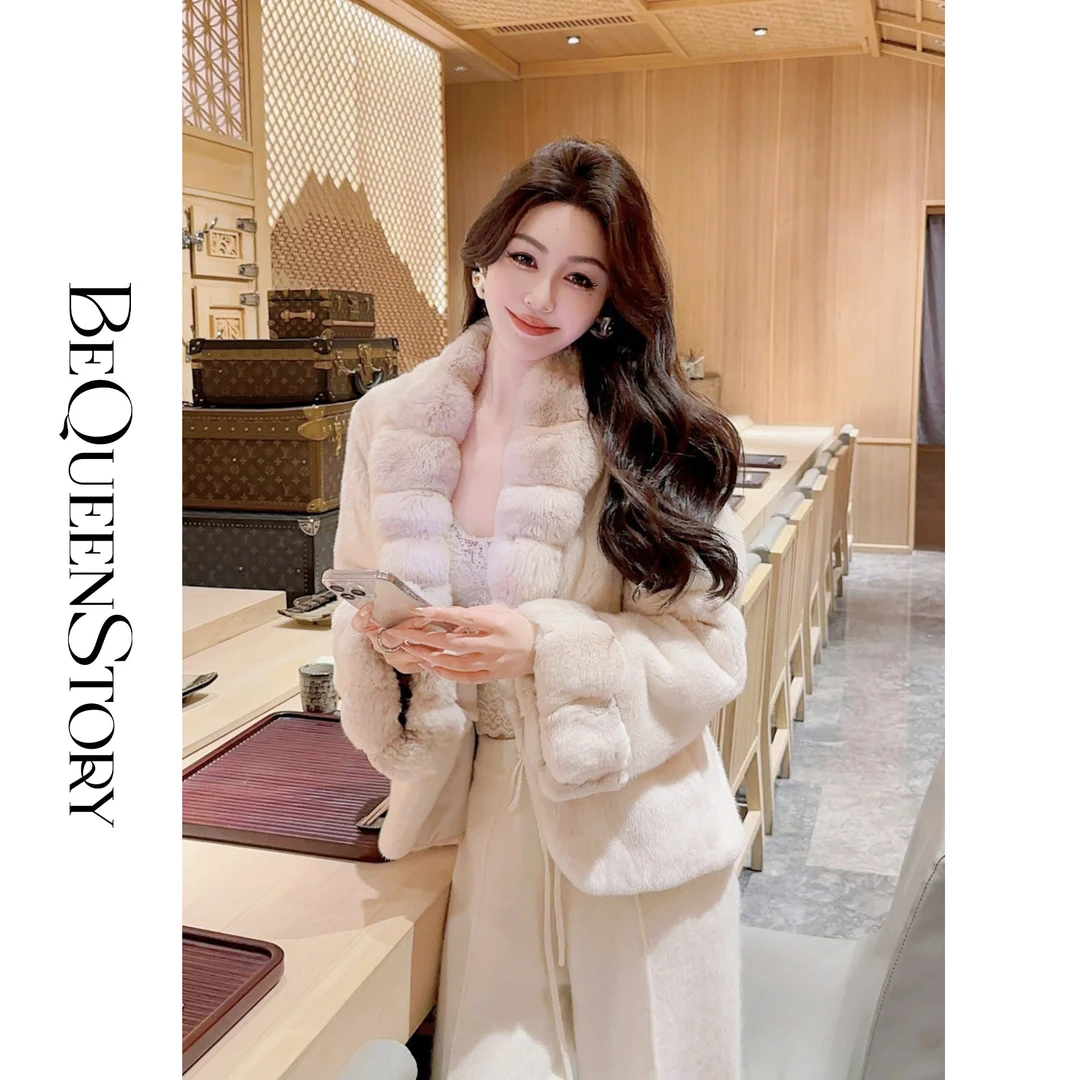 余潇潇【典藏美貌】轻奢时尚百搭水貂毛宽松皮草外套冬季新款女