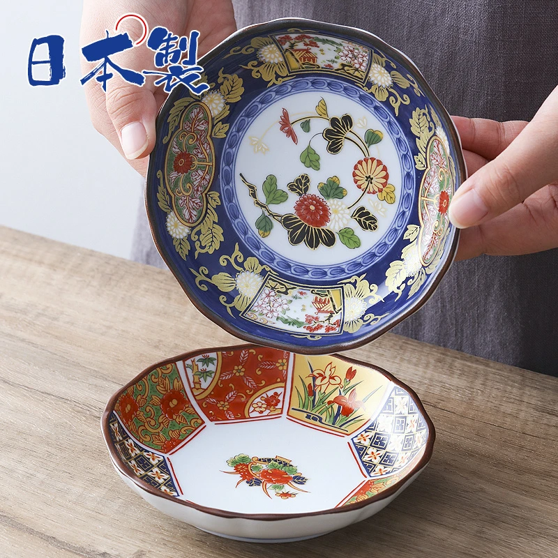 日本进口仁祥窑古伊万里陶瓷吐骨碟