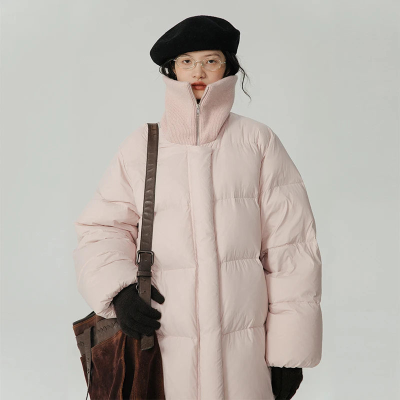 omont蛋挞家宽松软糯羽绒服女冬立领新款面包服外套1F1212Y10XD