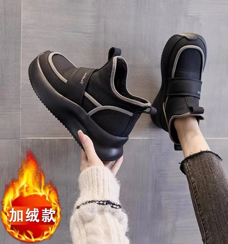 雪地靴女2023新款冬季加绒增高保暖马丁靴运动时尚百搭短靴棉鞋女