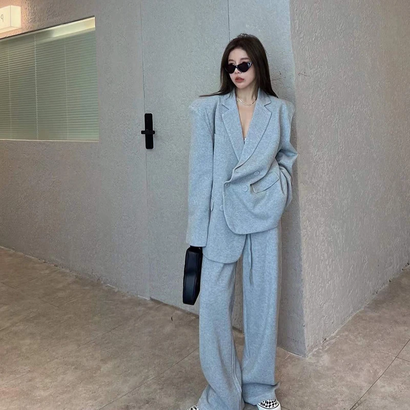 秋冬季2025新款小香风休闲韩版时尚高级感加厚上衣长裤两件套装女