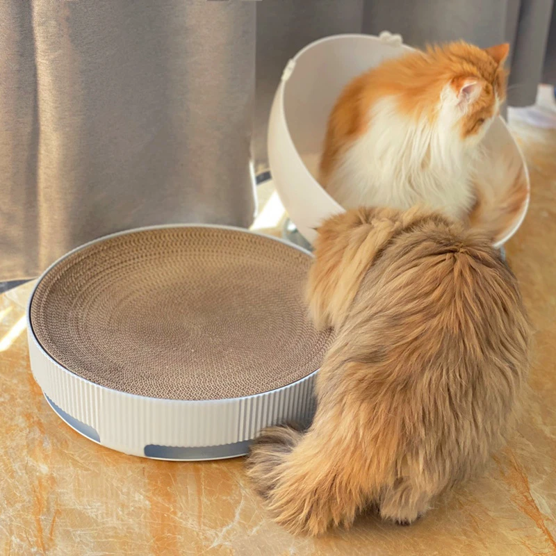 猫抓板猫窝一体逗猫耐磨不掉屑猫爪板窝盆磨爪圆形瓦楞纸猫咪用品