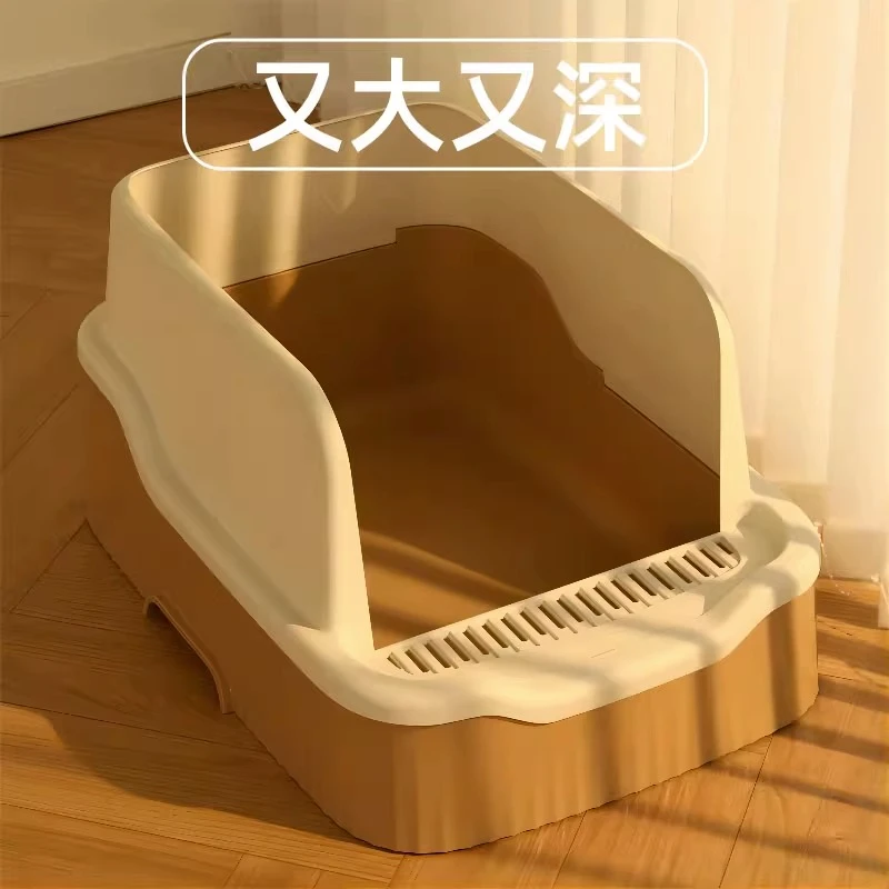猫砂盆超大号全半封闭式防外溅开放式猫厕所敞开猫沙盆子猫咪用品