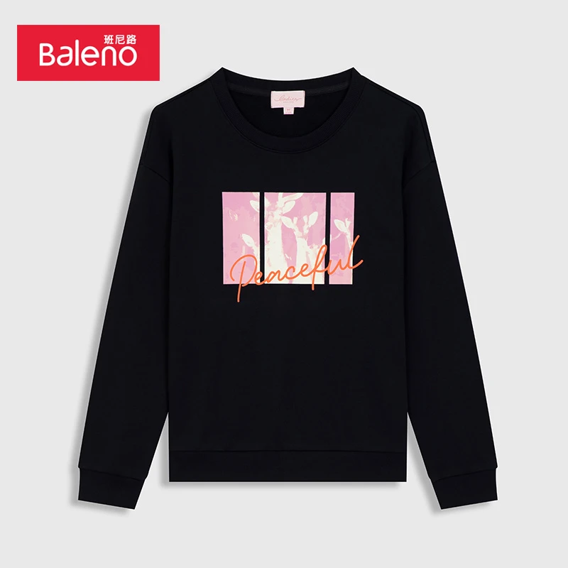 BALENO/班尼路秋冬女装圆领动物图案卫衣上衣88033972