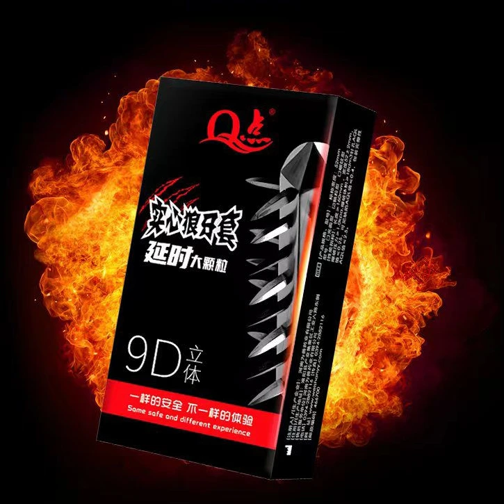 狼牙安全套刺激大颗粒持久延时超薄Q点天然橡胶胶乳男用避孕套byt