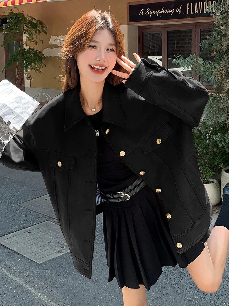 高级感休闲外套女短款2024秋季新款复古夹克上衣Y9283