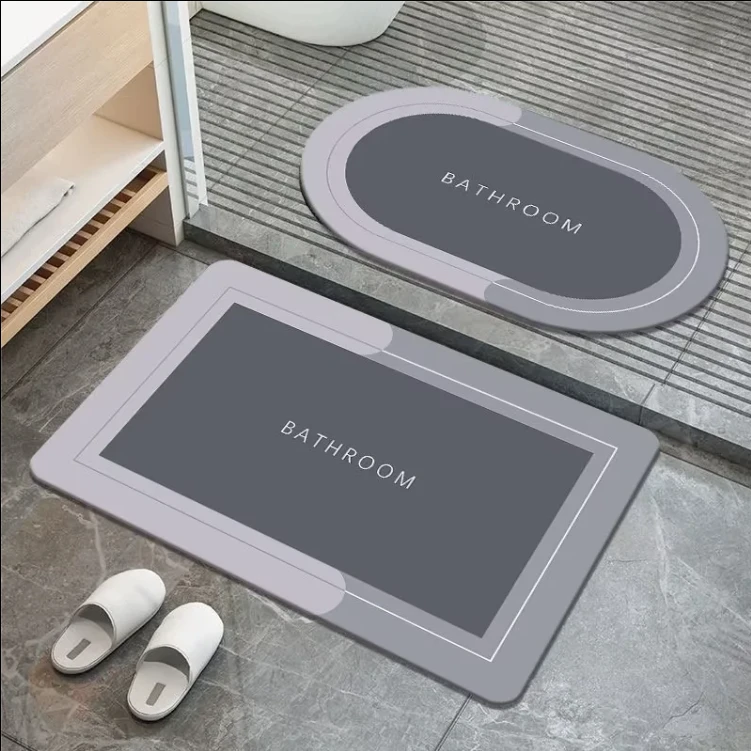 硅藻泥脚垫卫生间浴室吸水垫速干防滑地垫厨房防滑地垫入户门垫