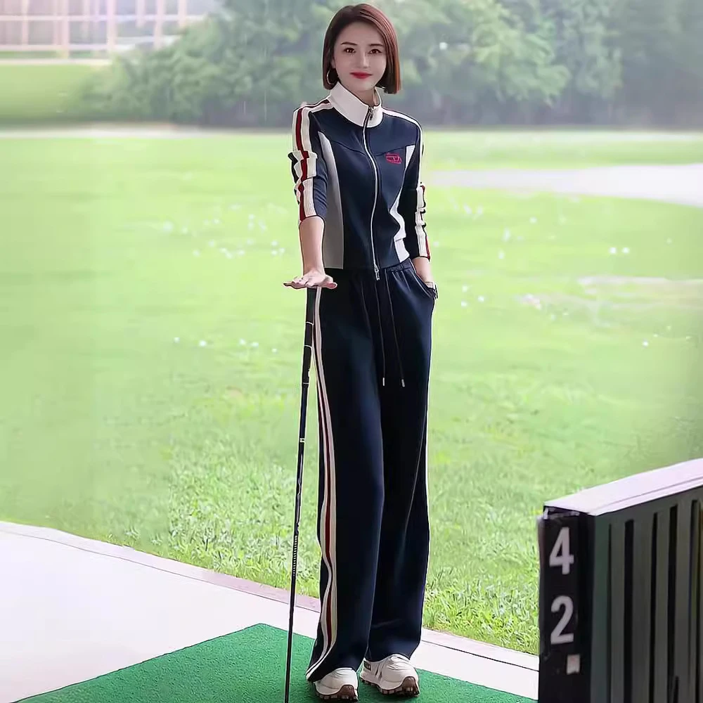 2025春季新款欧货运动装套装女新款时尚洋气宽松高档休闲阔腿裤女