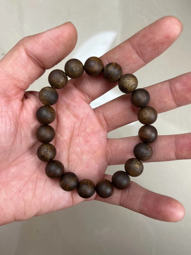 绿奇楠沉香圆珠单圈10MM手串老料8克+多样性发货1