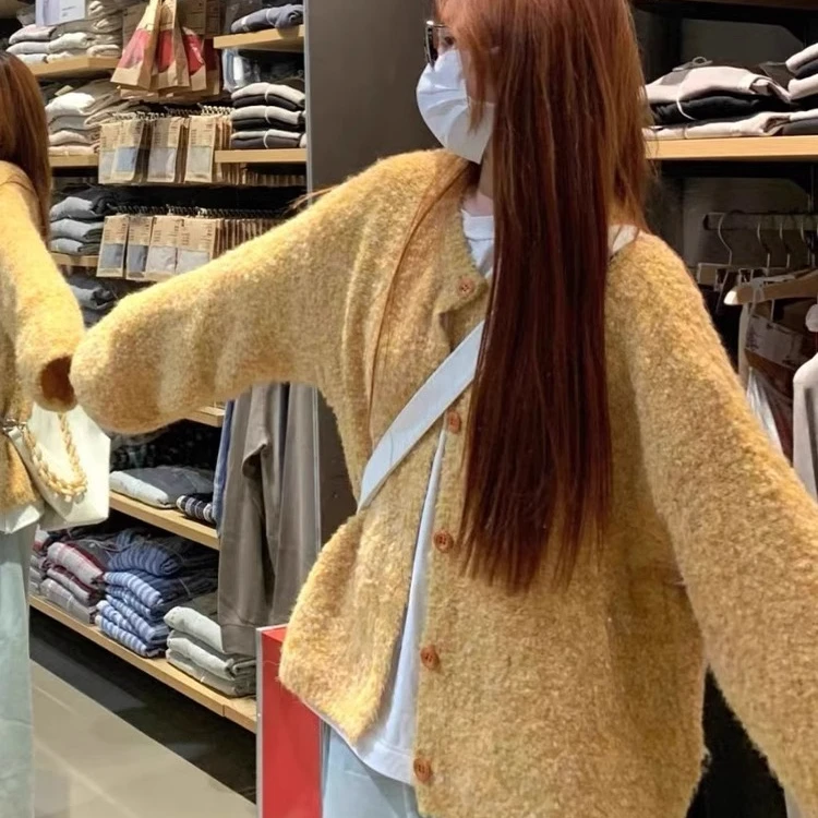 毛衣外套女秋冬2024新款慵懒风外搭长袖宽松高级感针织开衫早秋