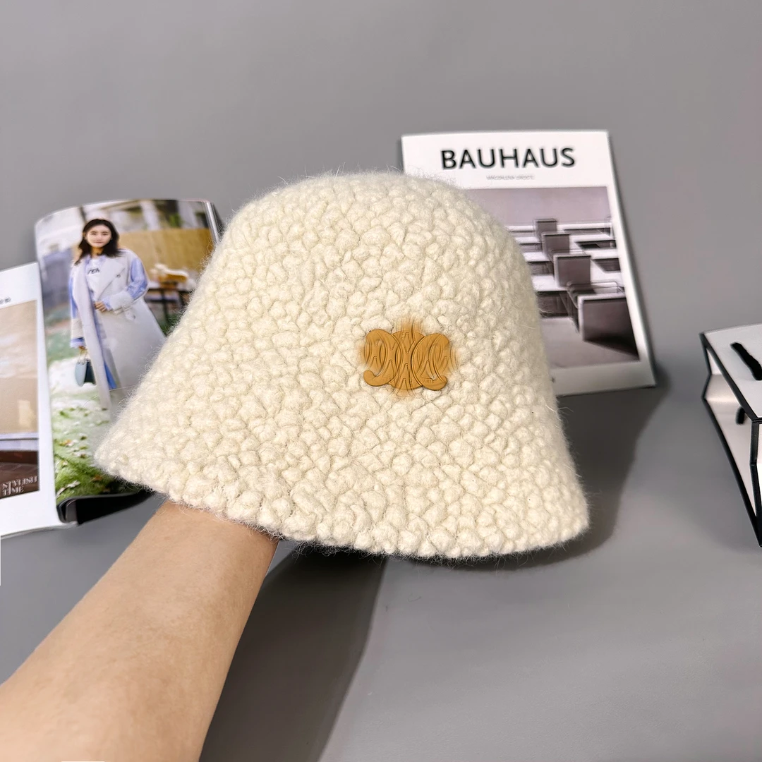REOMAX COUTURE【金一定制渔夫帽时尚百搭毛绒保暖羊羔绒盆帽11206