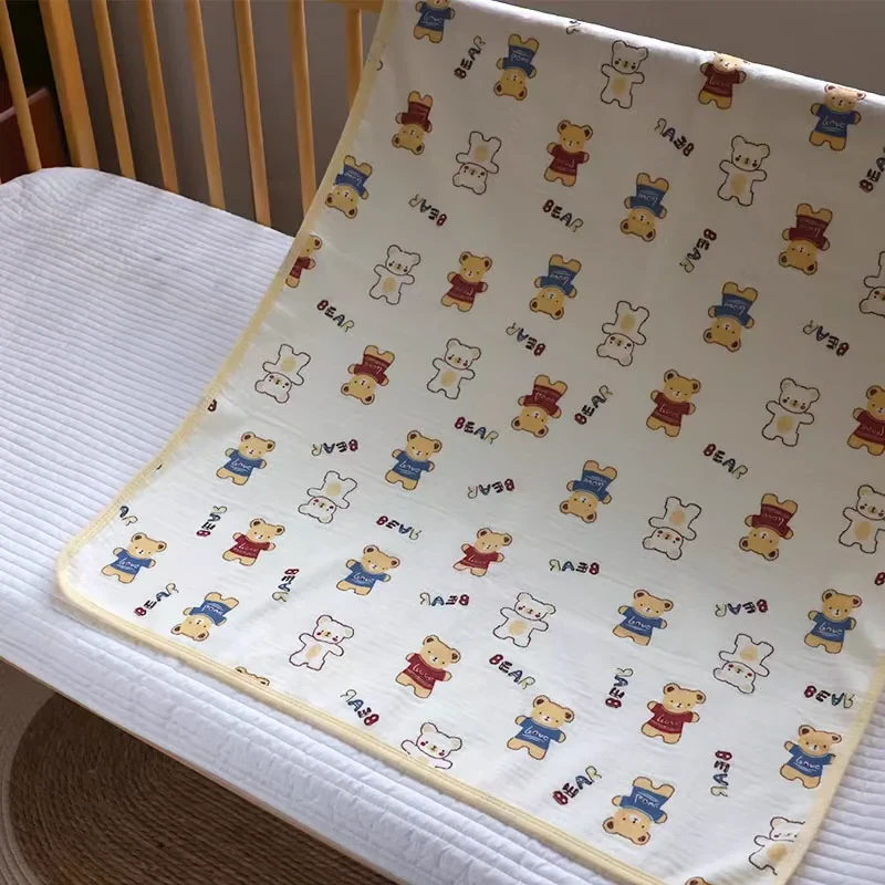 新生儿隔尿垫防水可洗纯棉纱布婴幼儿小床单宝宝大尺寸机洗护理垫