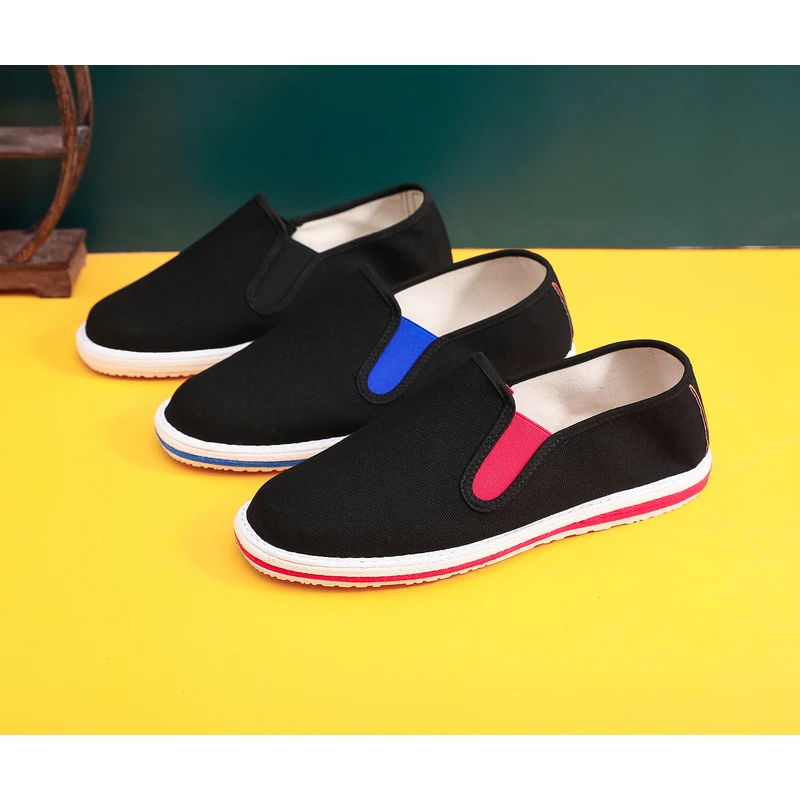 【京紫红】春夏老北京布鞋舒适透气软底轻便一脚蹬懒人鞋千层底布鞋