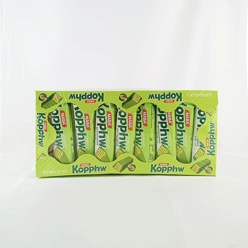 MABA Kopphw巧克力味夹心威化饼干315g盒装抹茶味下午茶点心零食
