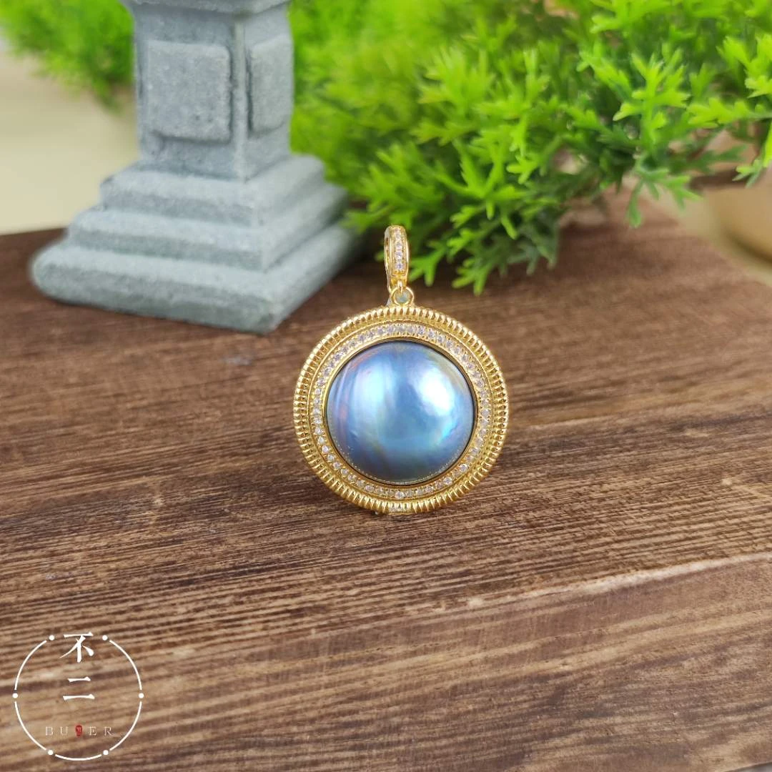 【不二珠宝】马贝珠吊坠百搭项链 AD8514