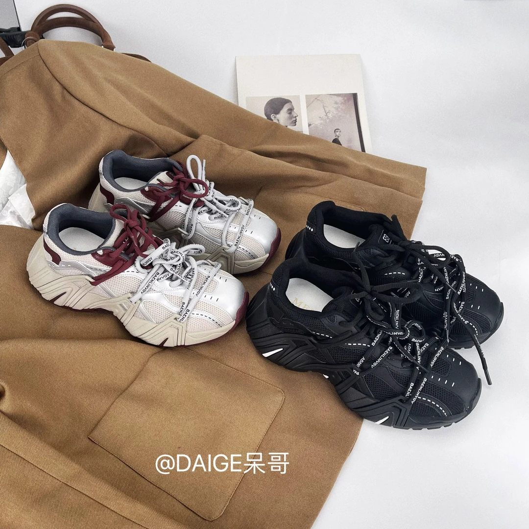 【热红酒】(跟高5cm)2024女款时尚厚底百搭休闲鞋*0619