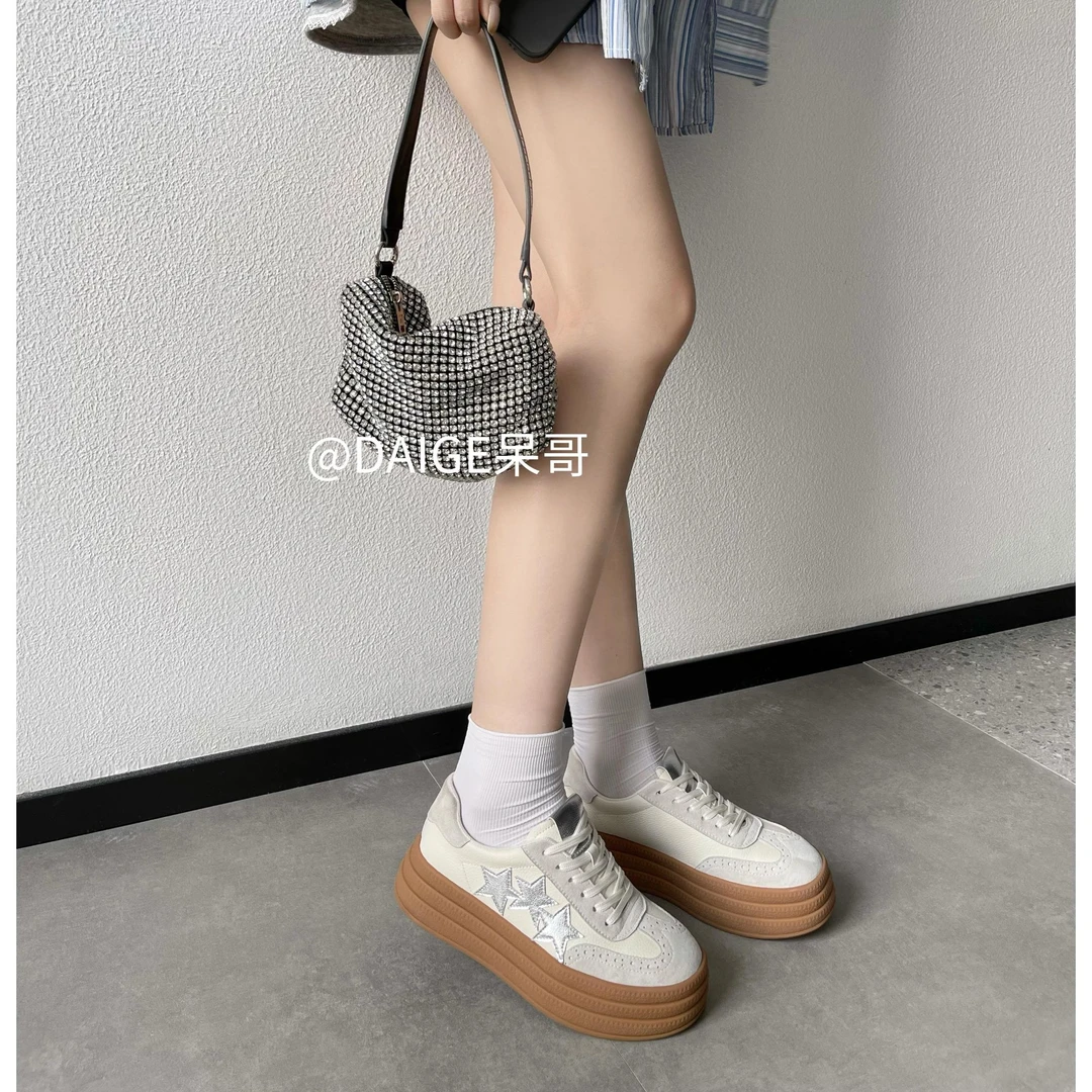 【北海道】（跟高5cm）2024女款时尚百搭休闲鞋*H00-63