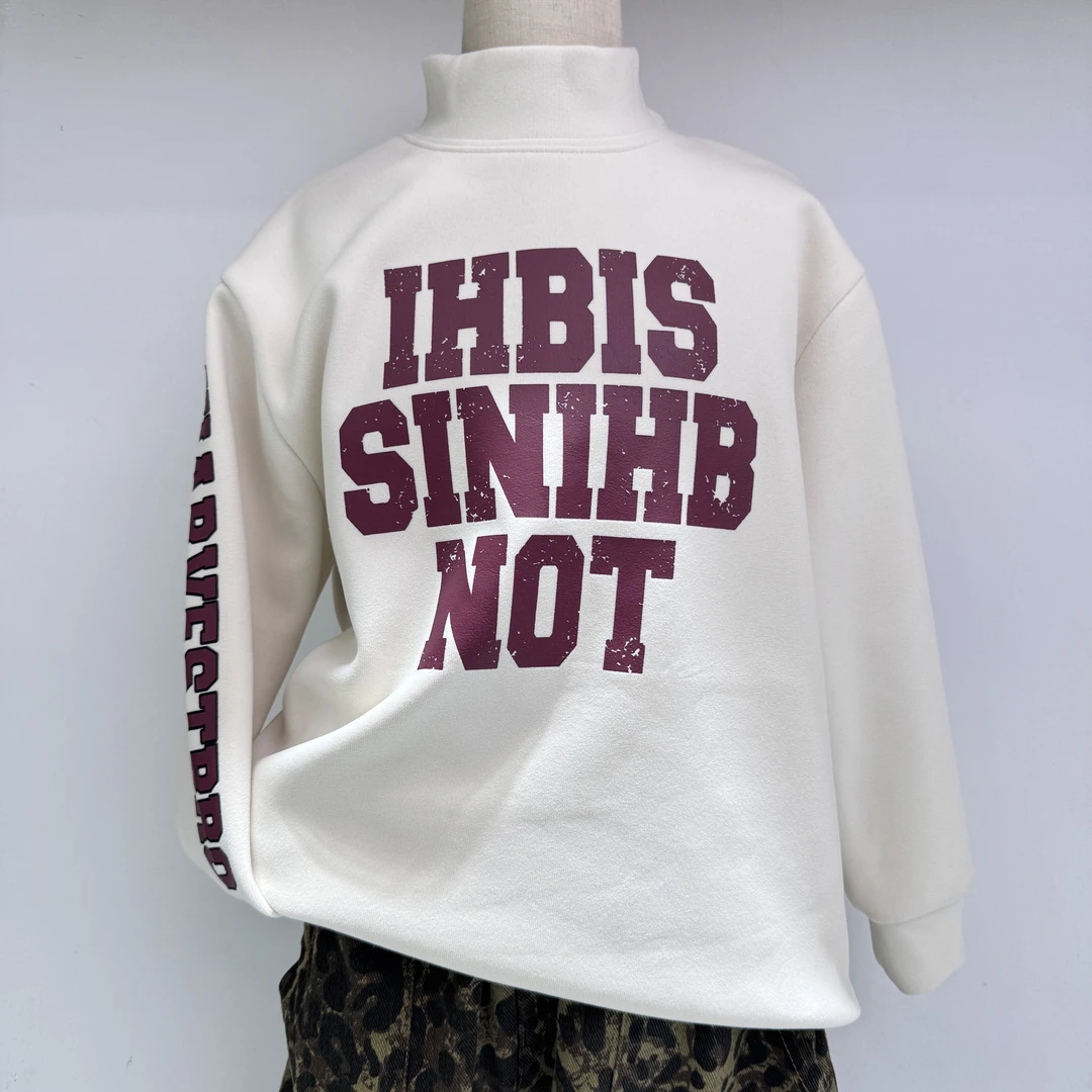 儿童秋冬季宽松百搭加绒卫衣男童女童冬装一体绒加厚潮流套头