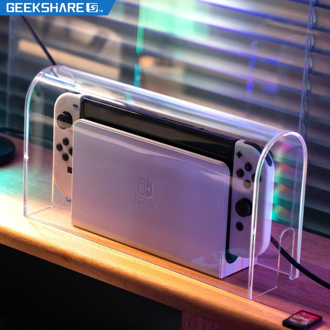 GEEKSHARE/极想switch配件透明游戏机防尘罩ns/oled/lite底座通用