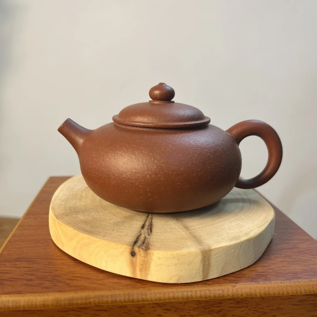 林海奇宫灯130ml潮州全手工手拉壶鱼籽朱泥潮汕功夫茶具泡茶壶