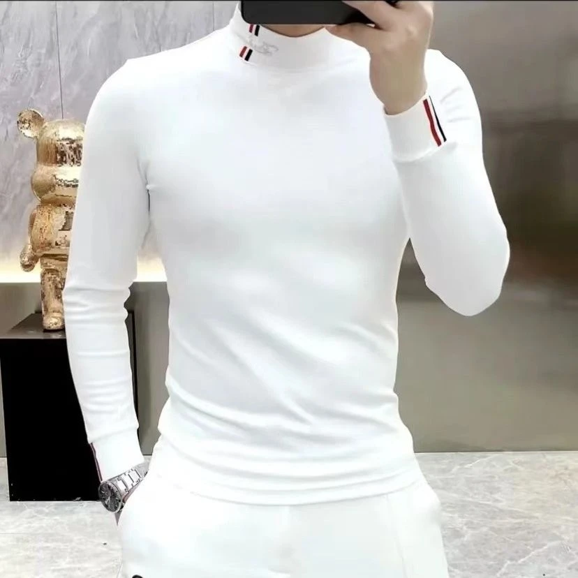 2025秋冬季新款男士烫钻高品质修身个性圆领休闲时尚百搭卫衣073