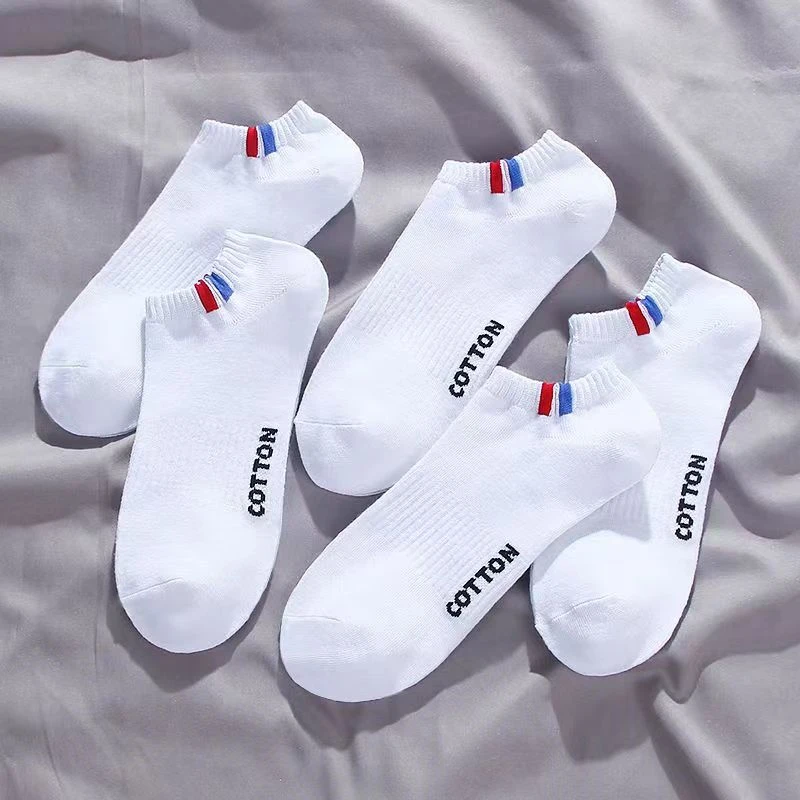 袜子男士短袜防臭短筒夏薄款低帮浅口隐形船袜学生春夏袜白色百搭