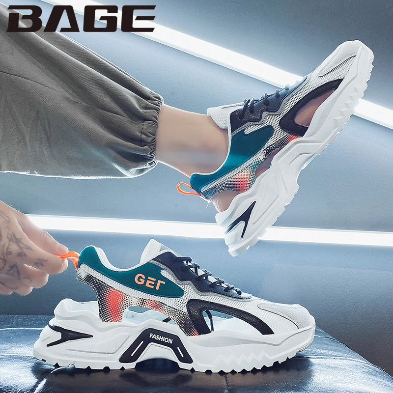 八哥男鞋冬季新款青少年镂空透气运动洞洞鞋防滑休闲越南沙滩凉鞋