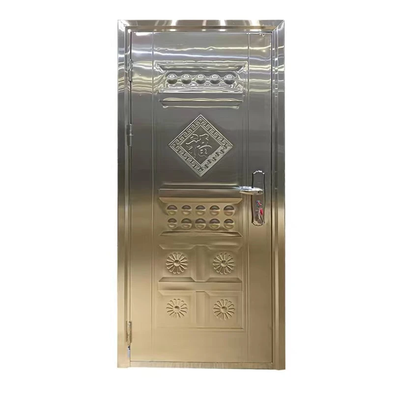 包邮现货不锈钢单门防盗门户外门阳台门出租房进户门白钢安全门