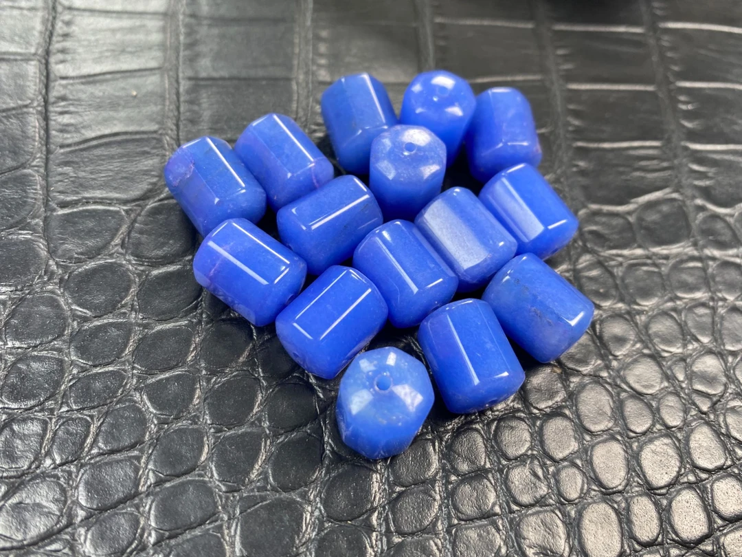 含辰砂工艺品凝胶蓝八棱珠xa52（10m）——多样性发单—