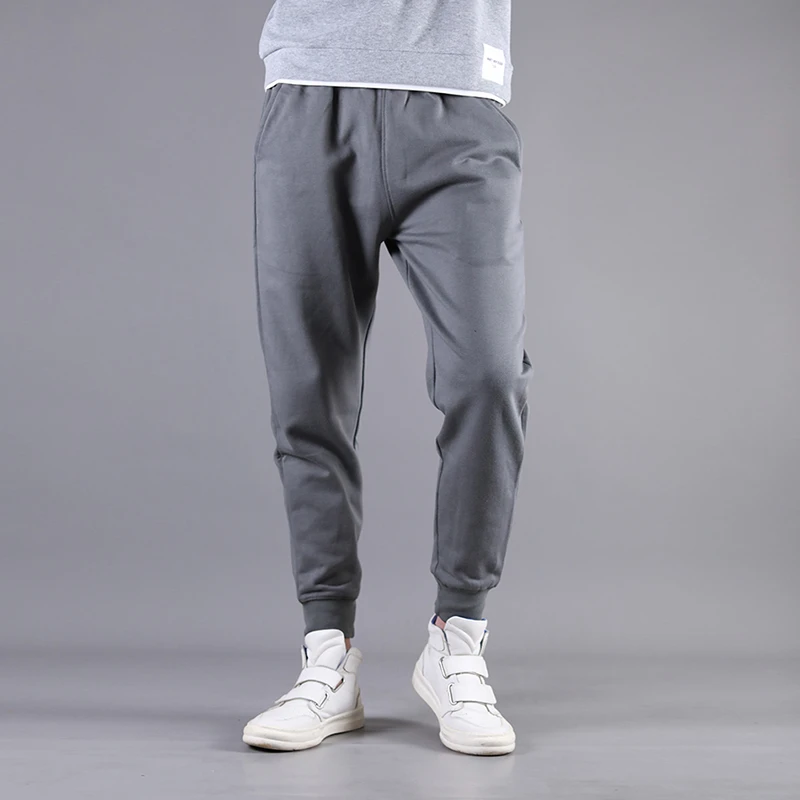 2025年秋冬男士休闲裤潮牌高级灰百搭束脚小脚抽绳卫裤针织运动裤