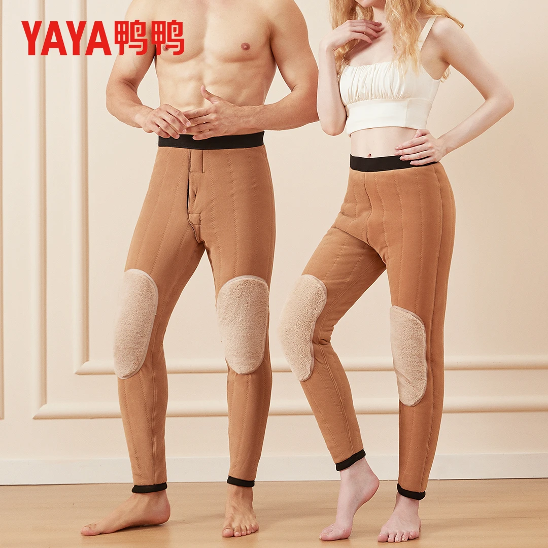 YAYA/鸭鸭纯驼绒功能型保暖裤（男/女款）加厚加绒护膝秋冬打底裤