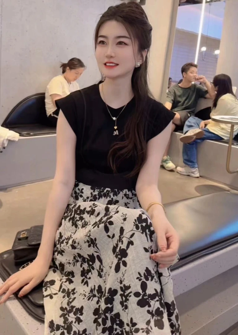 航航HHFS.『夏日碎花9号』设计显瘦百搭时尚休闲高品质连衣裙8836