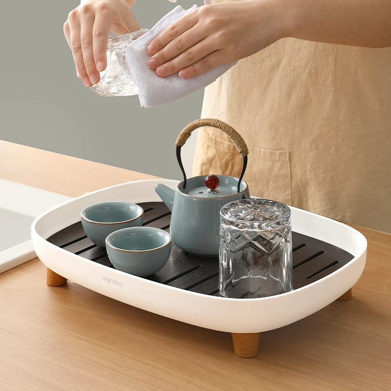 全国包邮日式茶盘家用轻奢现代小型储水式茶台功夫茶具简约干泡台