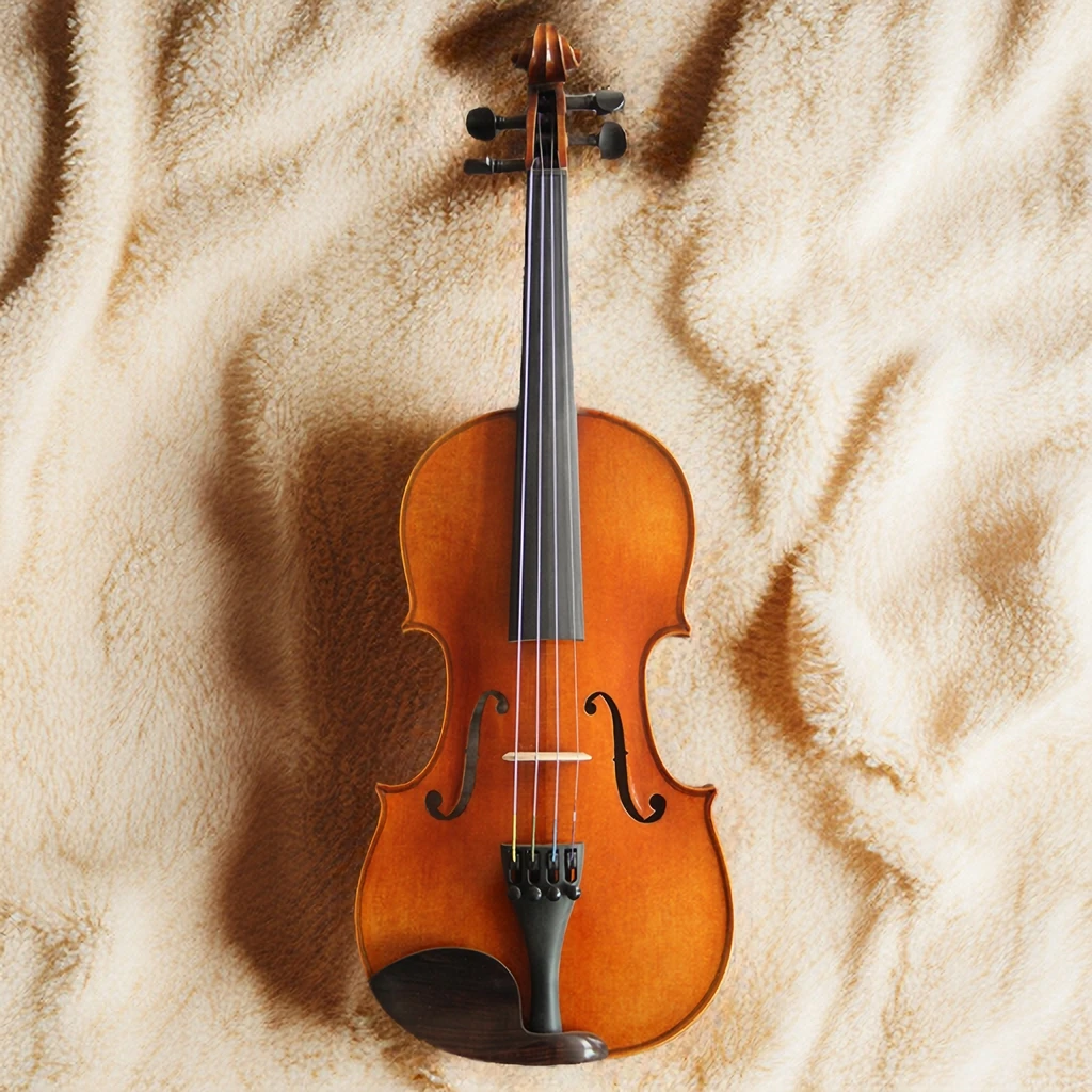 进口欧料小提琴专业者入门儿童日常练习用琴实木纯手工1/2小提琴