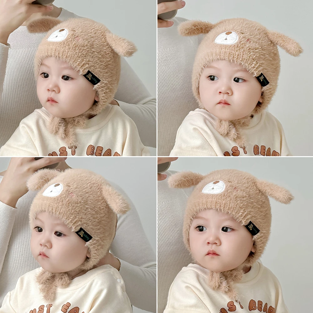 婴儿帽子秋冬季保暖护耳帽男小月龄胎帽女宝宝冬天婴幼儿外出冬帽