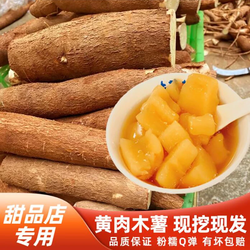 广西特产黄心木薯新鲜现挖面包木薯煮木薯糖水木薯羹软糯香粉番薯