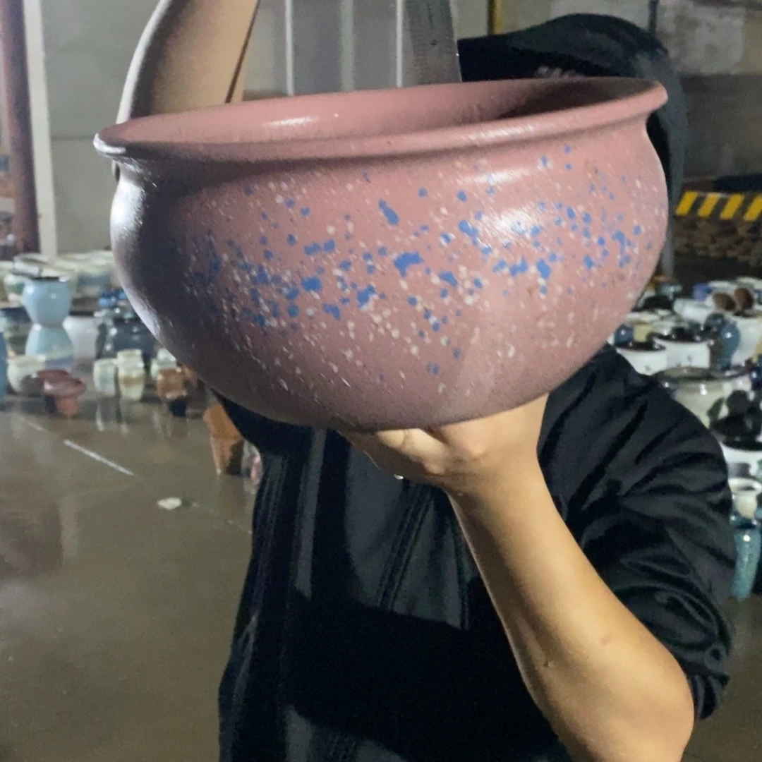 红陶厂家直销紫砂花盆个25/13