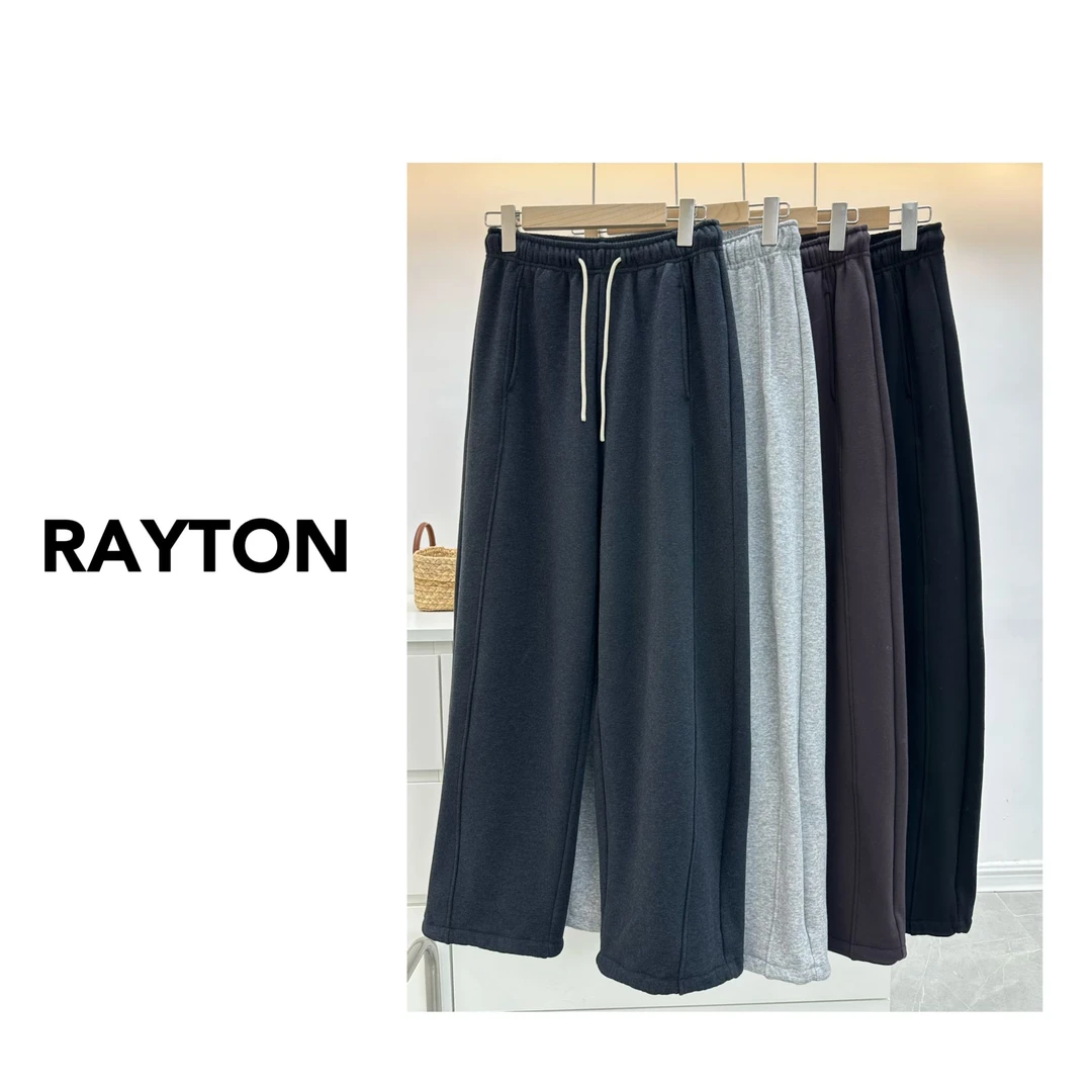 Rayton「锁温两穿卫裤」超柔加绒抽绳设计简约大气通勤休闲卫裤