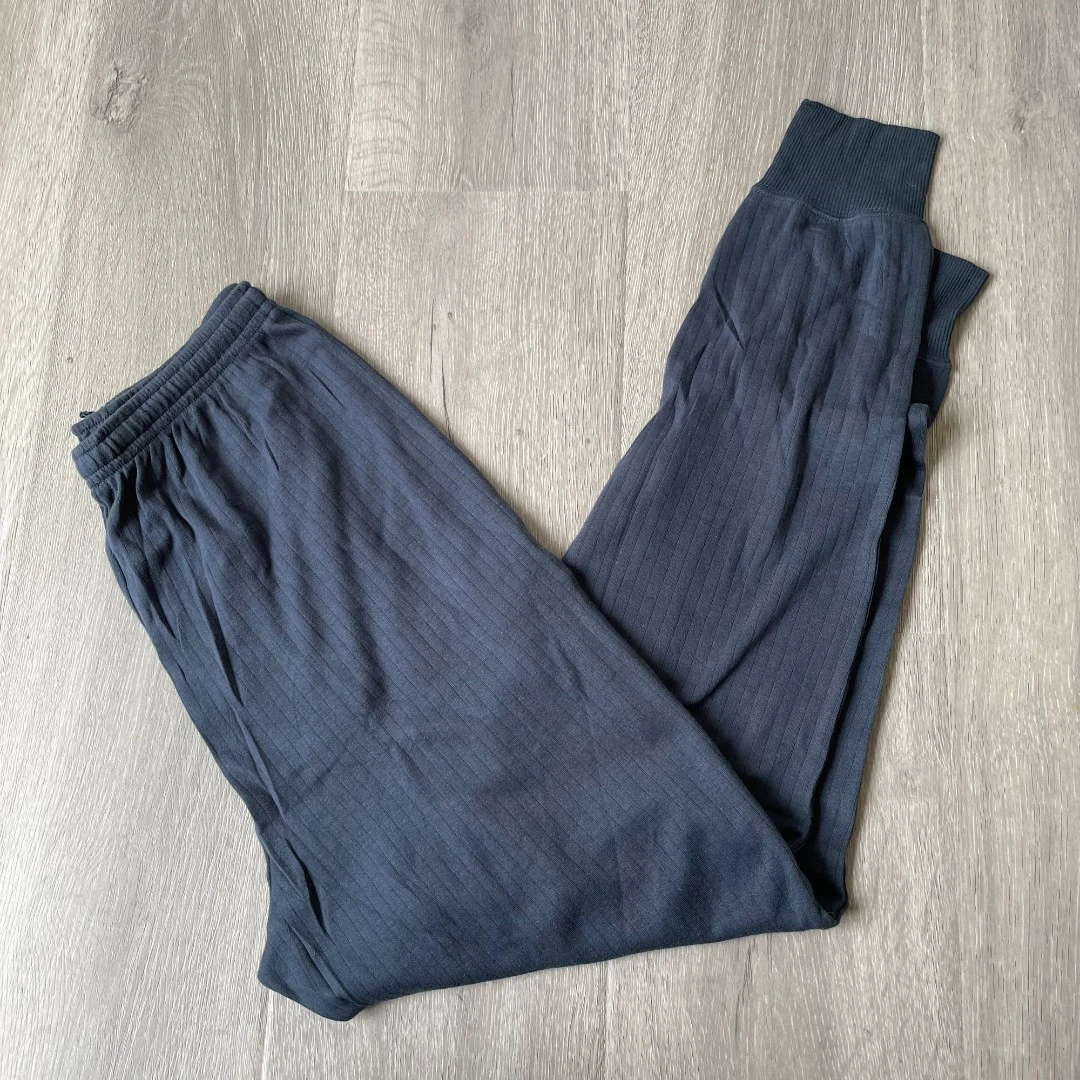 藏青男款秋裤衬裤薄款防静电