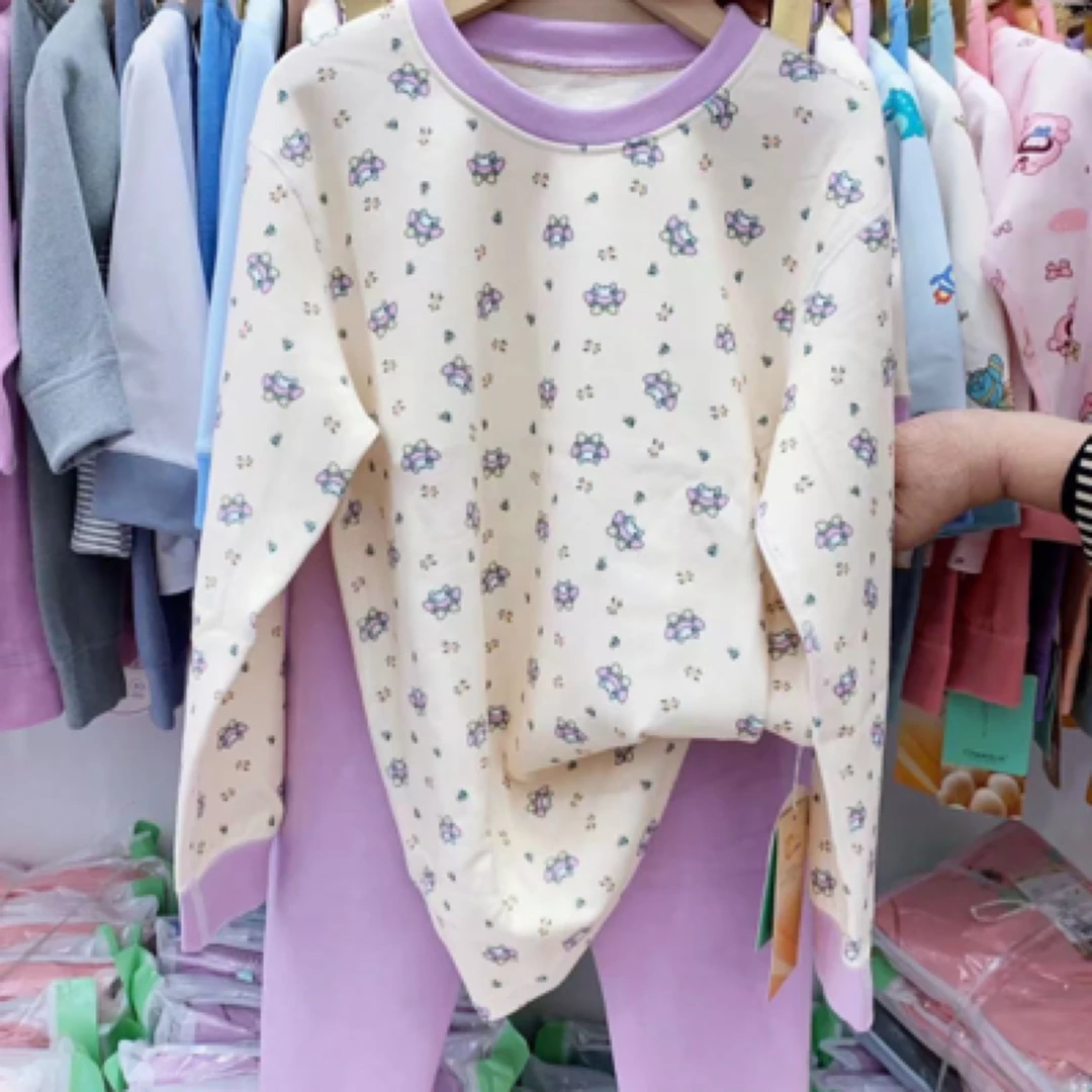 我们俩-中大童秋衣秋裤套装（羊毛蚕丝)