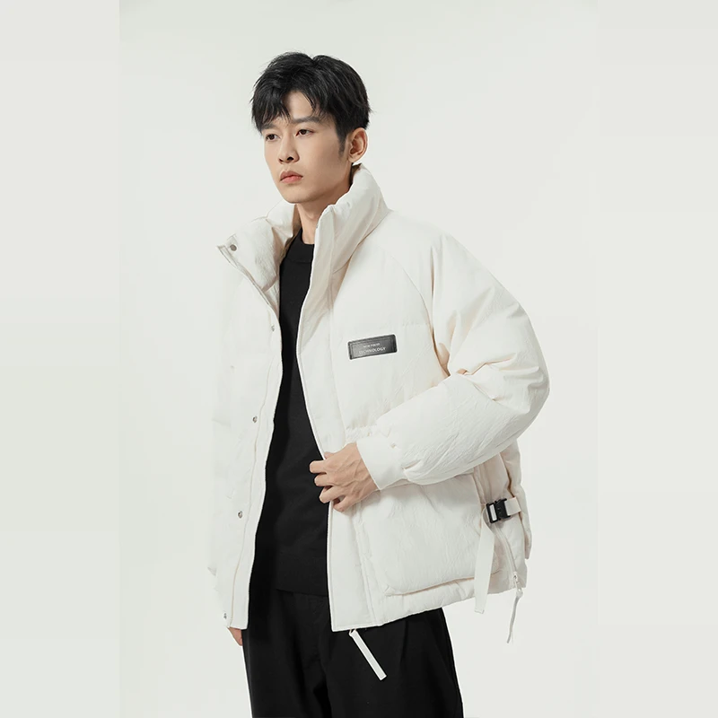 2024冬季新品白鸭绒短款连帽户外通勤简约时尚羽绒服