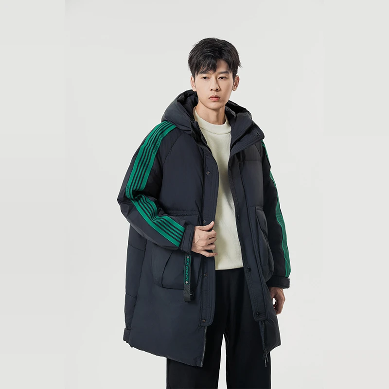 SS208新品80白鸭绒连帽户外通勤简约时尚羽绒服外套