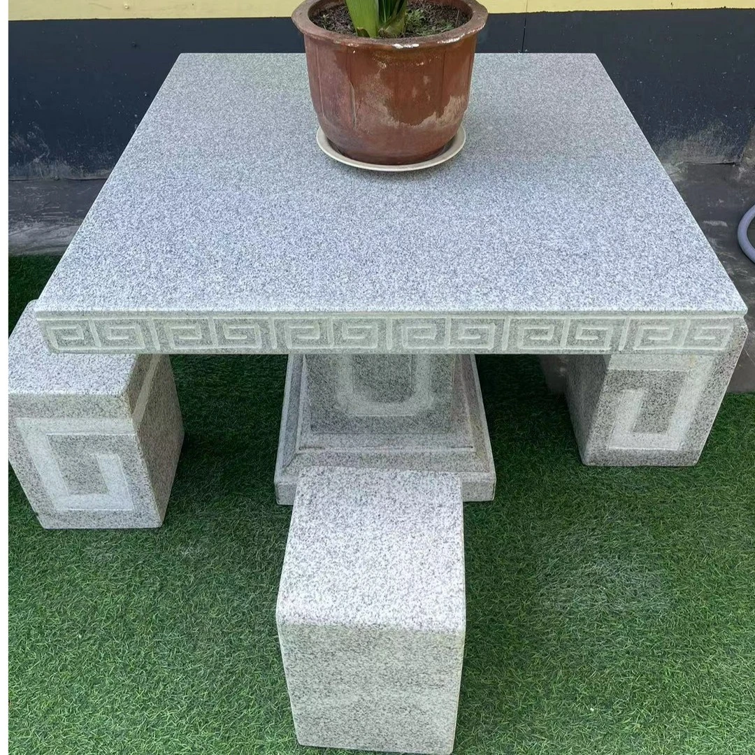 【县城或者市区物流站提货】天然石材石桌石凳方桌圆桌庭院别墅户外