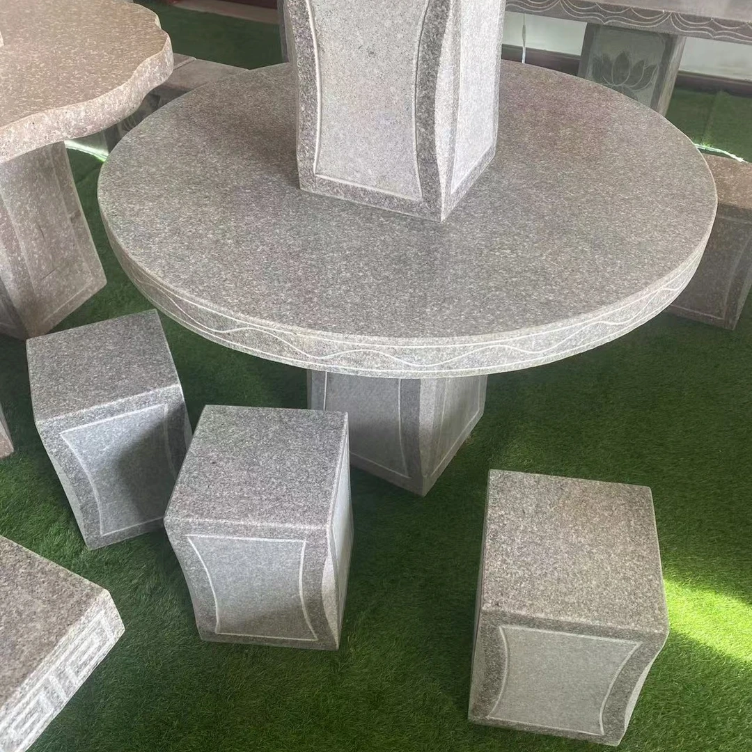 【县城或市区物流点自提货】天然石材石桌石凳圆桌花岗岩户外庭院