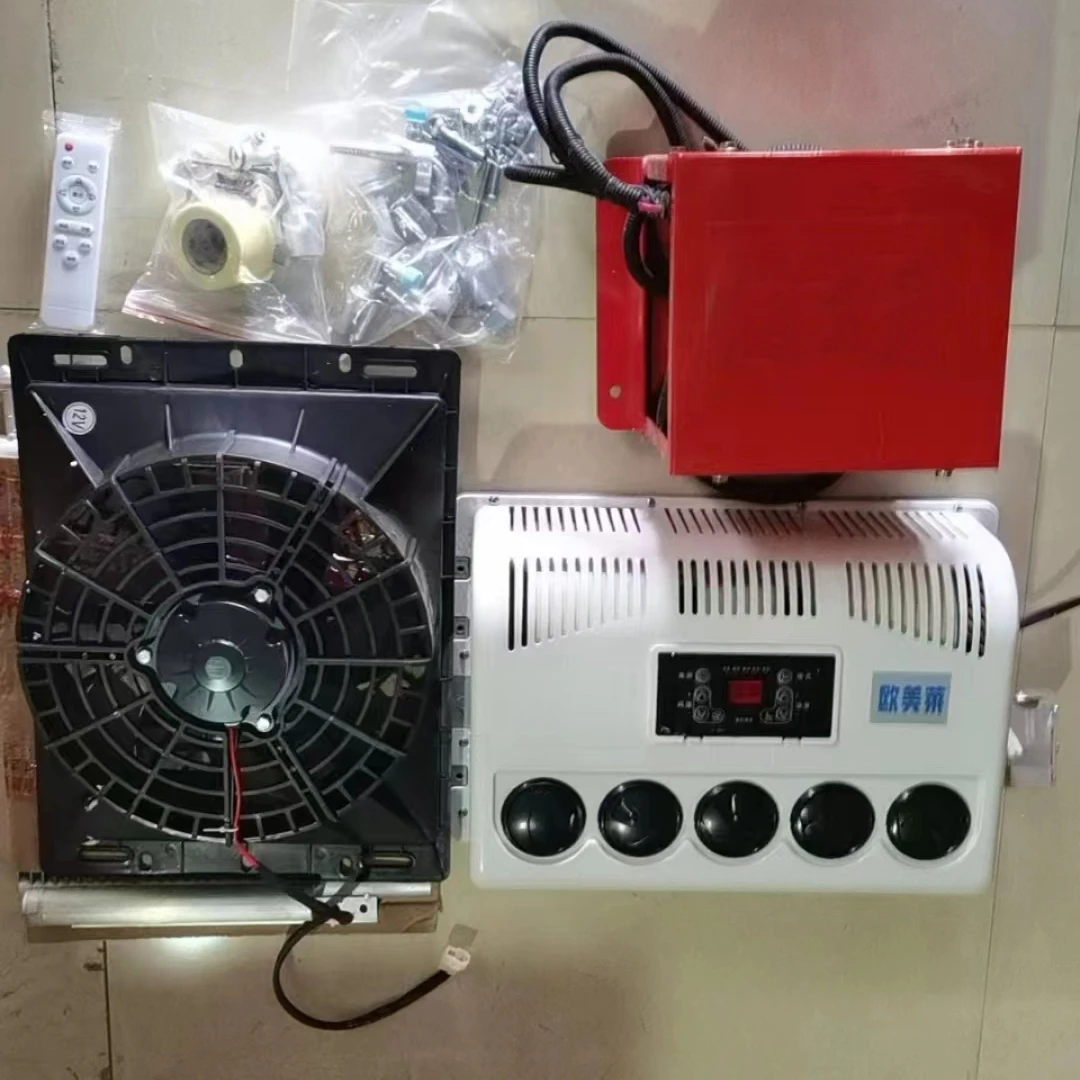 12V24V隐藏式驻车空调静音制冷原车系统改装房车工程车分体式