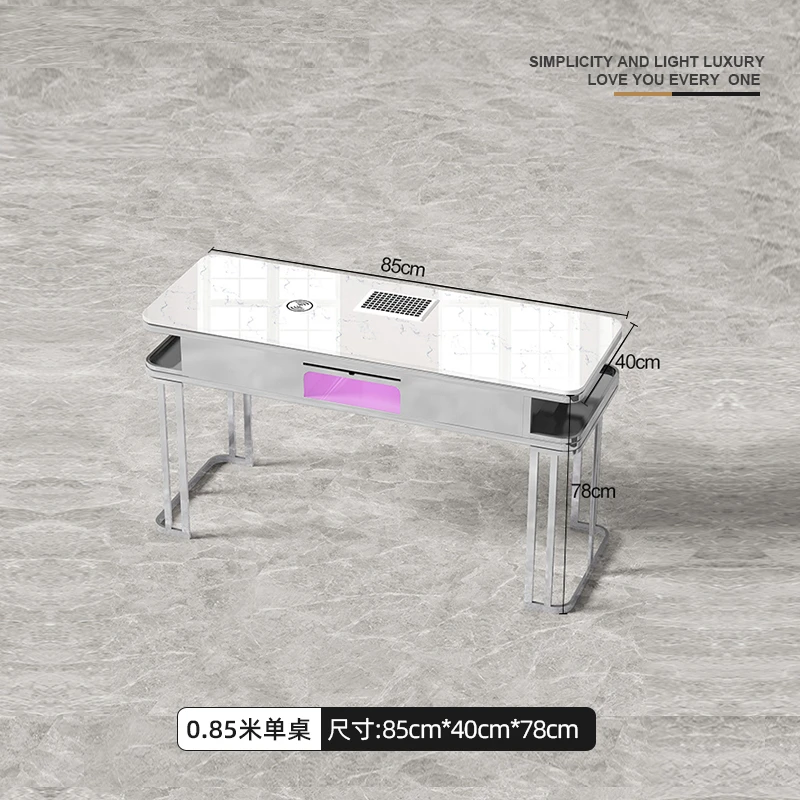 YIMINGSHI/意茗师三代智能烤灯美甲桌椅套装单双三人美甲台美甲桌